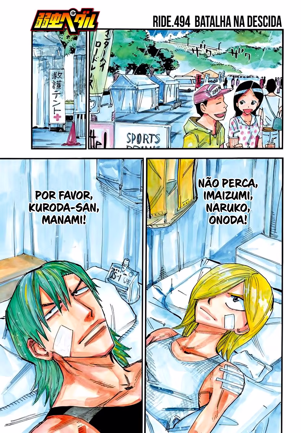 Yowamushi Pedal, capítulo 494, página 2