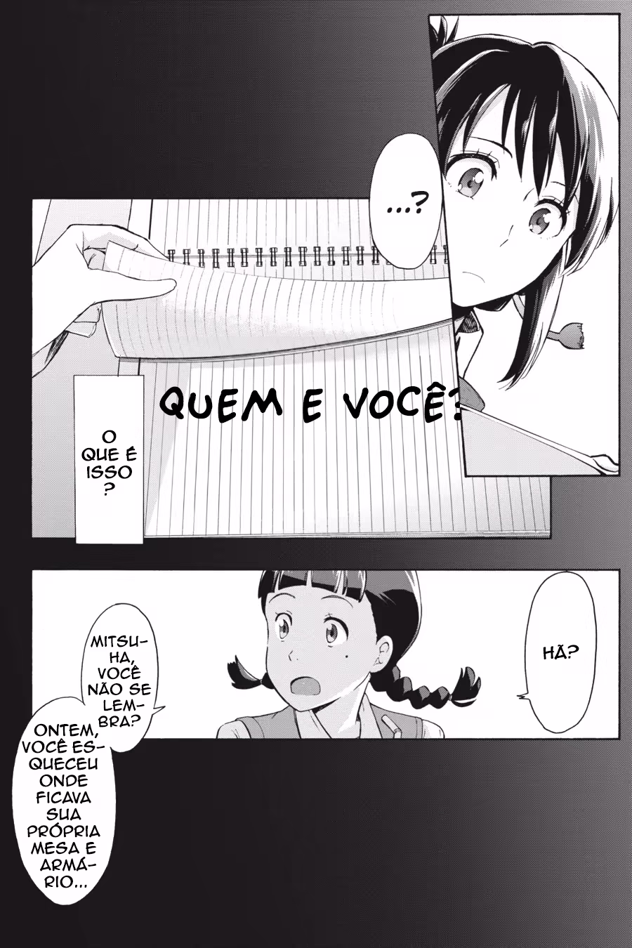 Kimi no Na wa. Another Side: Earthbound, capítulo 1, página 4