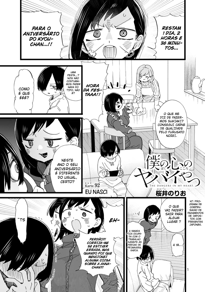 Boku no Kokoro no Yabai Yatsu, capítulo 92, página 3