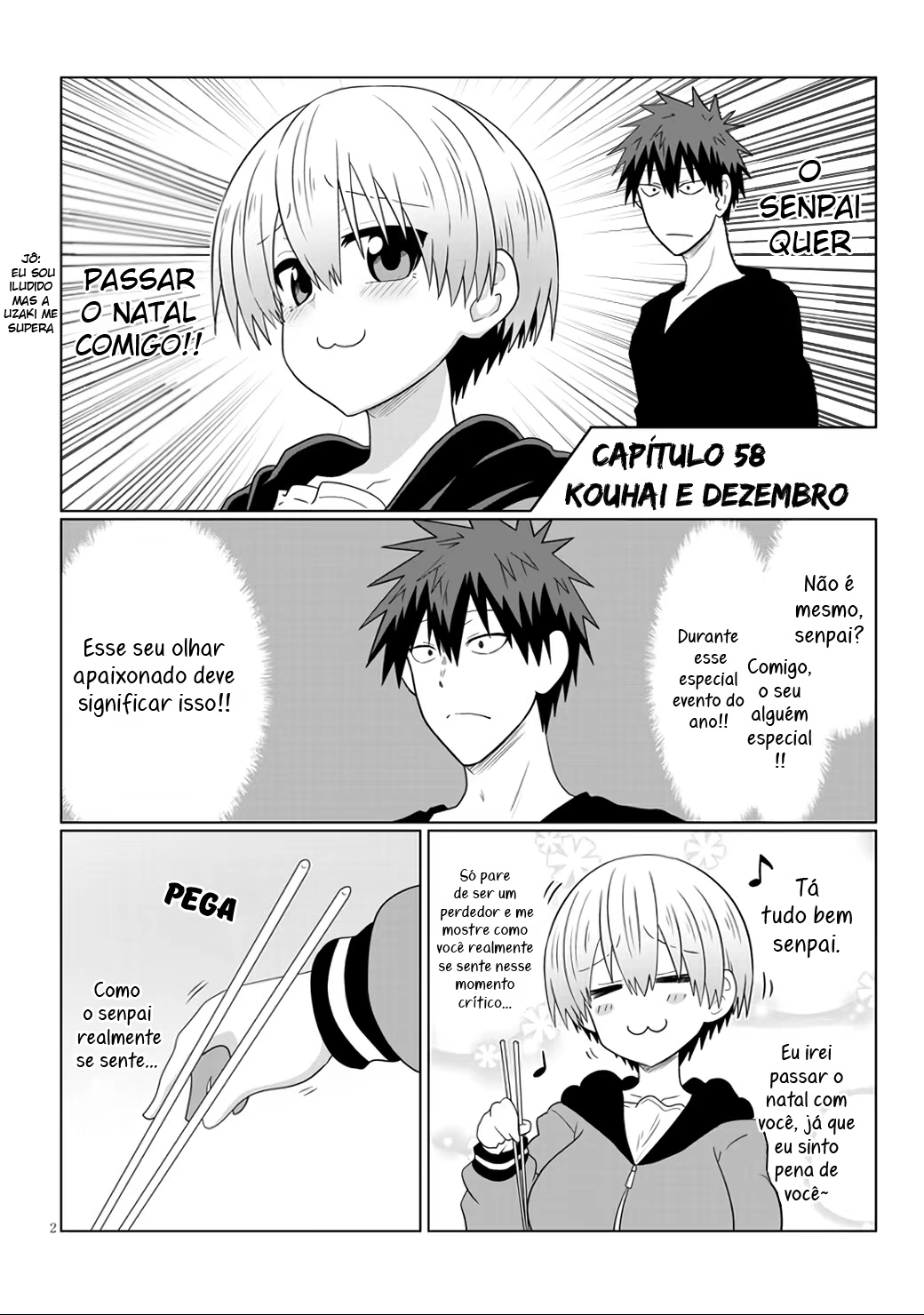 Uzaki-chan wa Asobitai!, capítulo 58, página 3