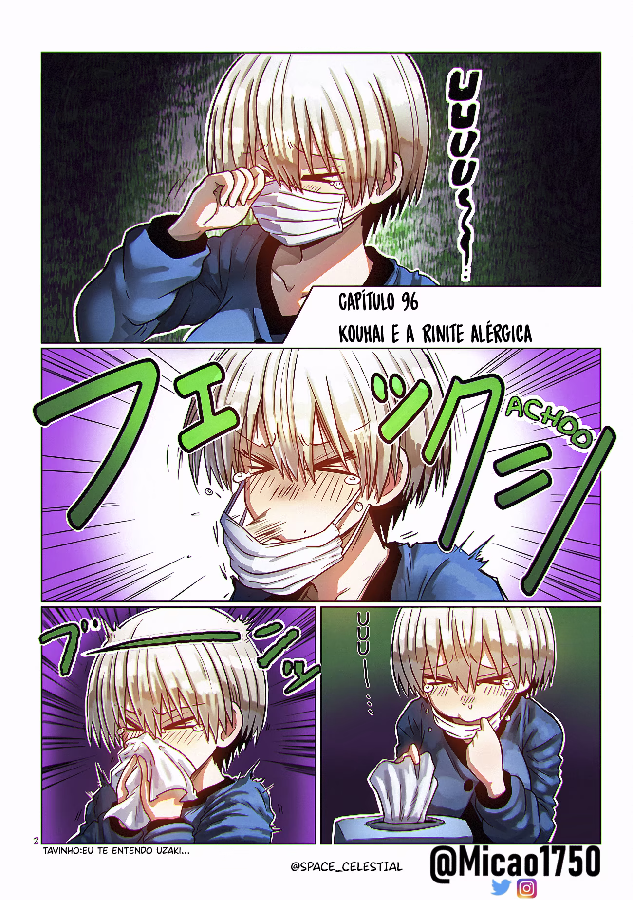 Uzaki-chan wa Asobitai!, capítulo 96, página 3