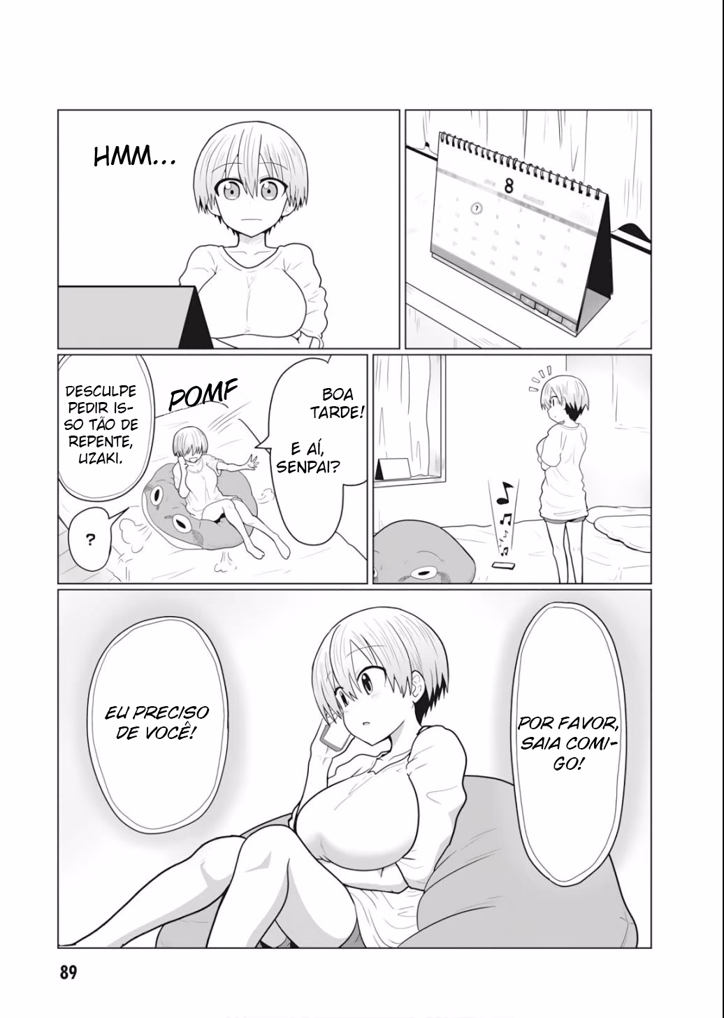 Uzaki-chan wa Asobitai!, capítulo 21, página 2
