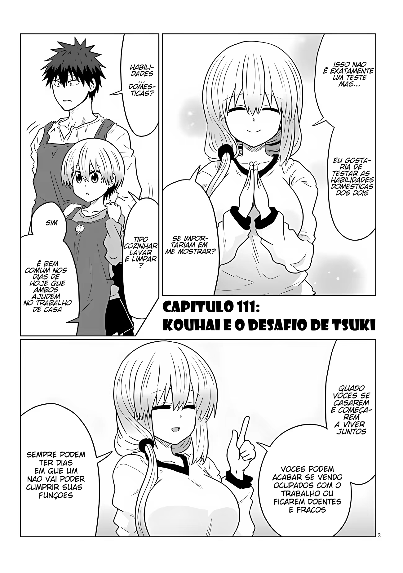 Uzaki-chan wa Asobitai!, capítulo 111, página 3