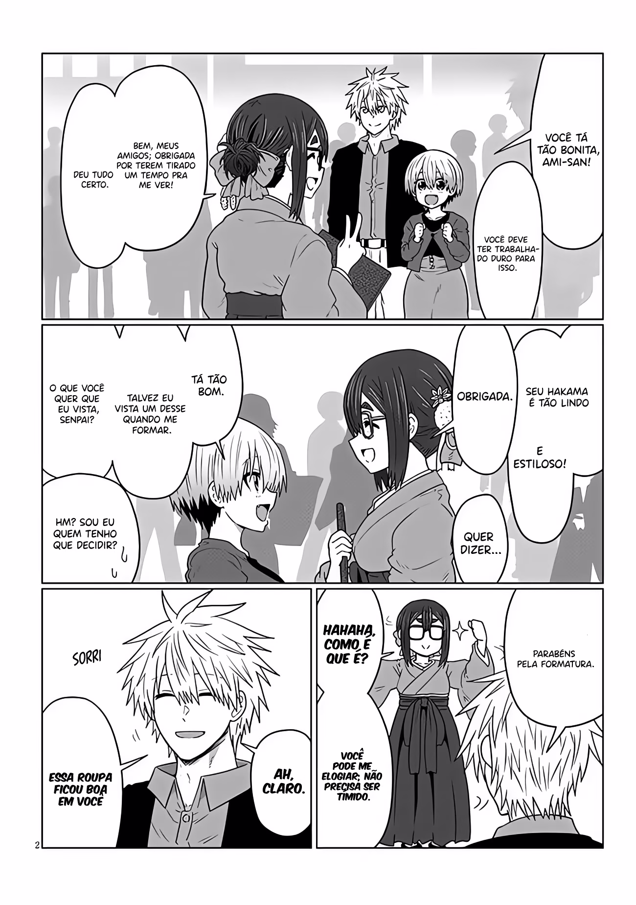 Uzaki-chan wa Asobitai!, capítulo 95, página 2