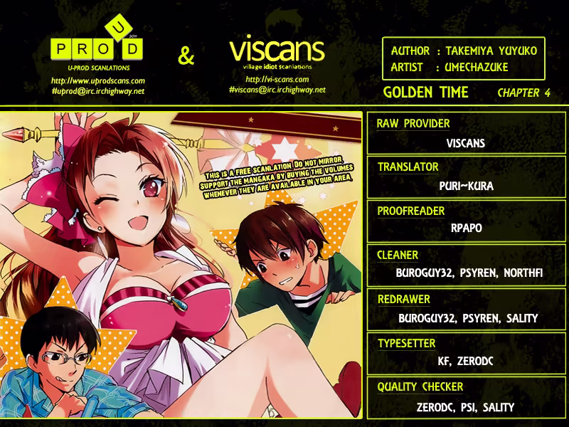 Golden Time, capítulo 4, página 2